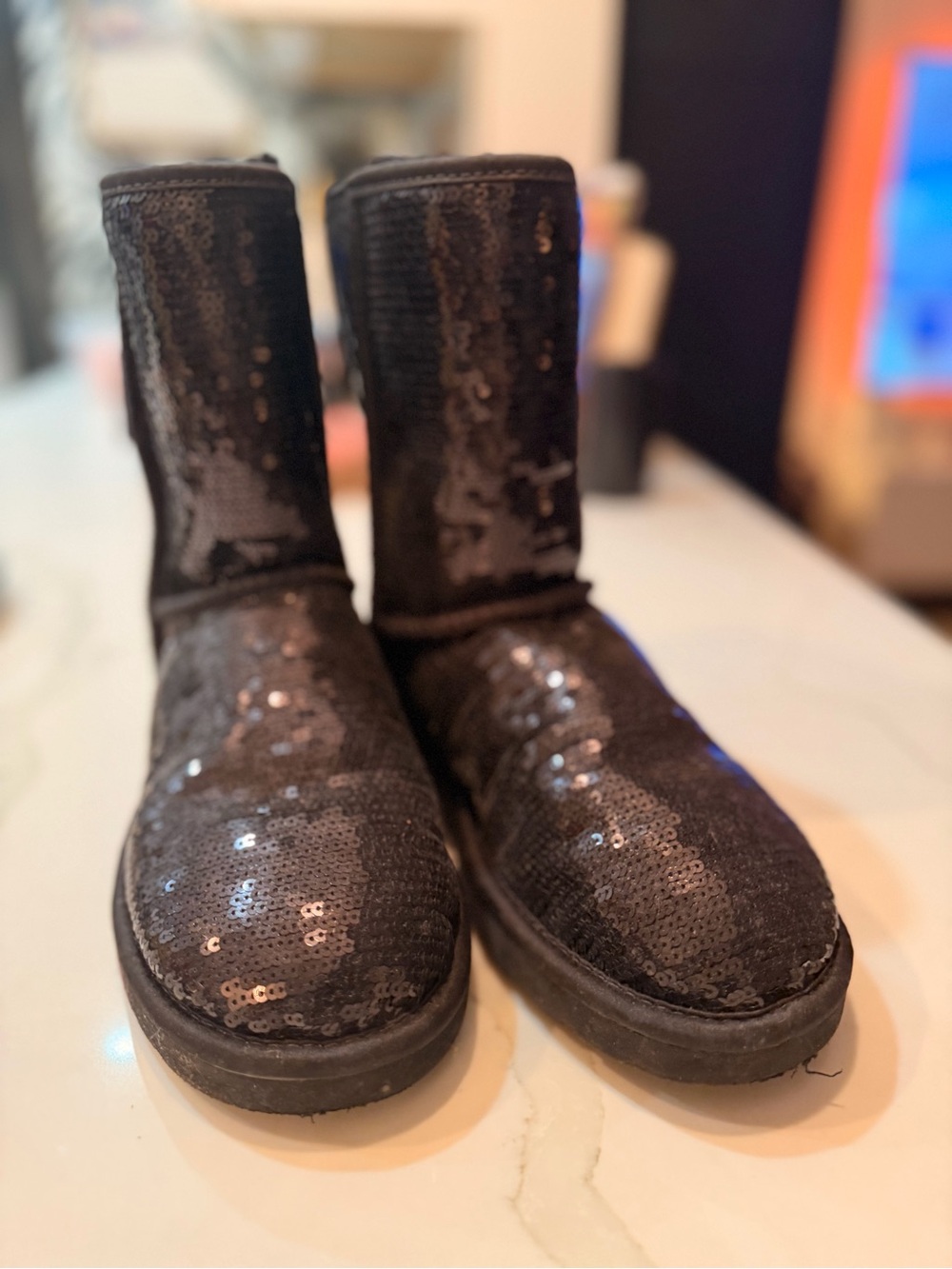 UGG Black Sequin Mid-Calf Boots
